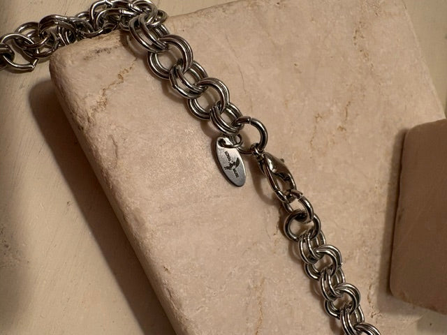 Saint Benedict Medal Necklace – Rustic Silver Solder Pendant