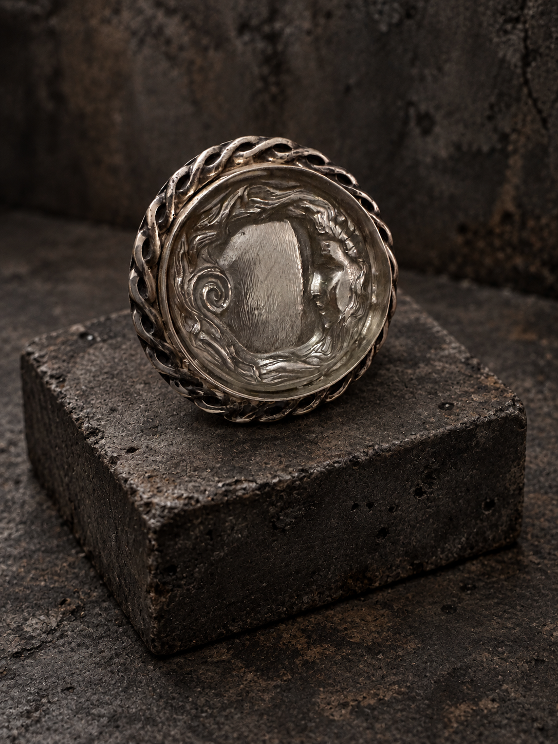 The Moonkeeper | Sterling Silver &amp; Pewter Ring
