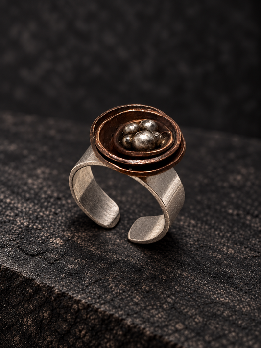 The Nest Ring | Sterling Silver & Brass