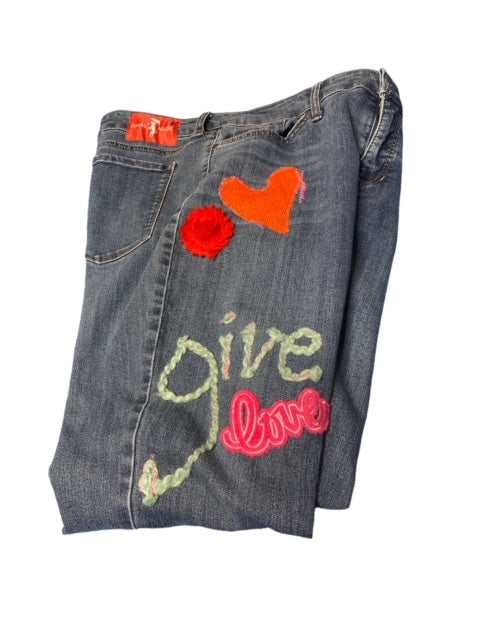 Give Love Upcycled Denim Jeans
